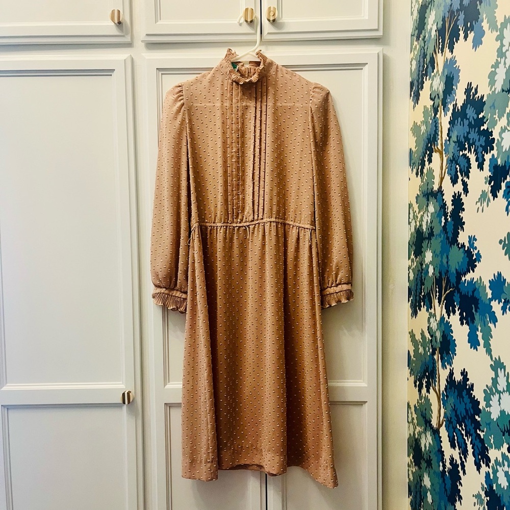 Vintage Tan “Secretary Dress” by Lady Carole Petites of New York